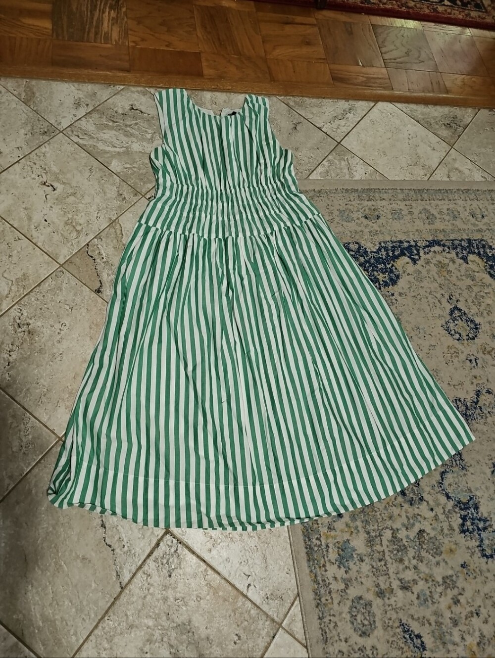 J.CREW Hyacinth Striped Cotton Poplin Dress Size L - Picture 4 of 8
